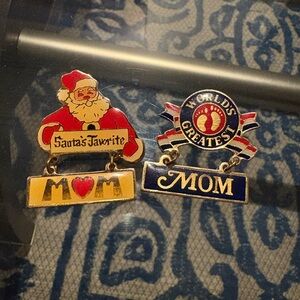 Vintage Christmas mom pins